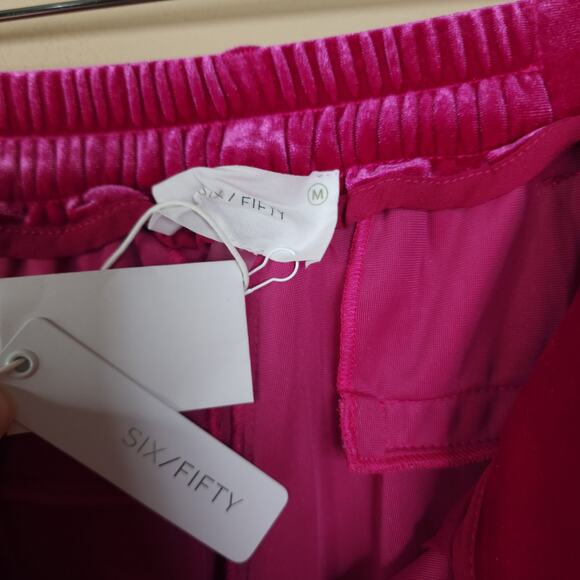 Six/Fifty Adeline Velour Raspberry Pant Women’s Size M - Picture 9 of 10